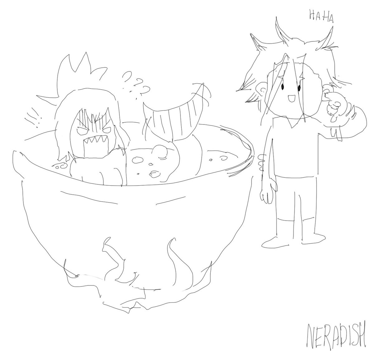 NERADISH0's tweet photo. Day 3!  Looks like there won't be fish for dinner 🤔  or not? (it's a joke, it's actually a jacuzzi or something like that ehehe) #senhakuweek2022 #senku #kohaku @SenhakuW https://t.co/aGjW4ZH0uB