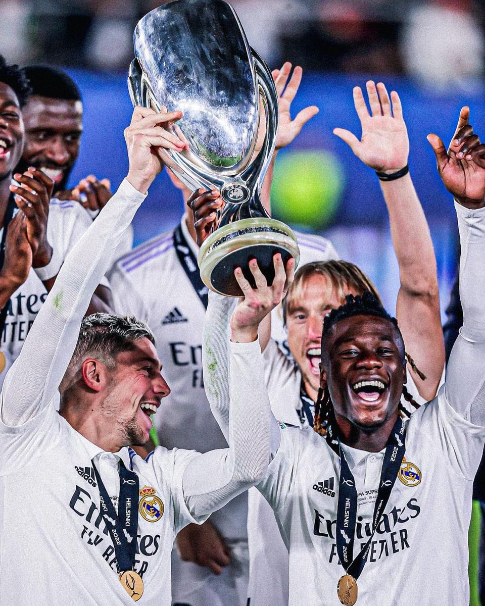 Camavinga's tweet photo. Another one 😁🏆 #SuperCup https://t.co/0IWaPmlryu