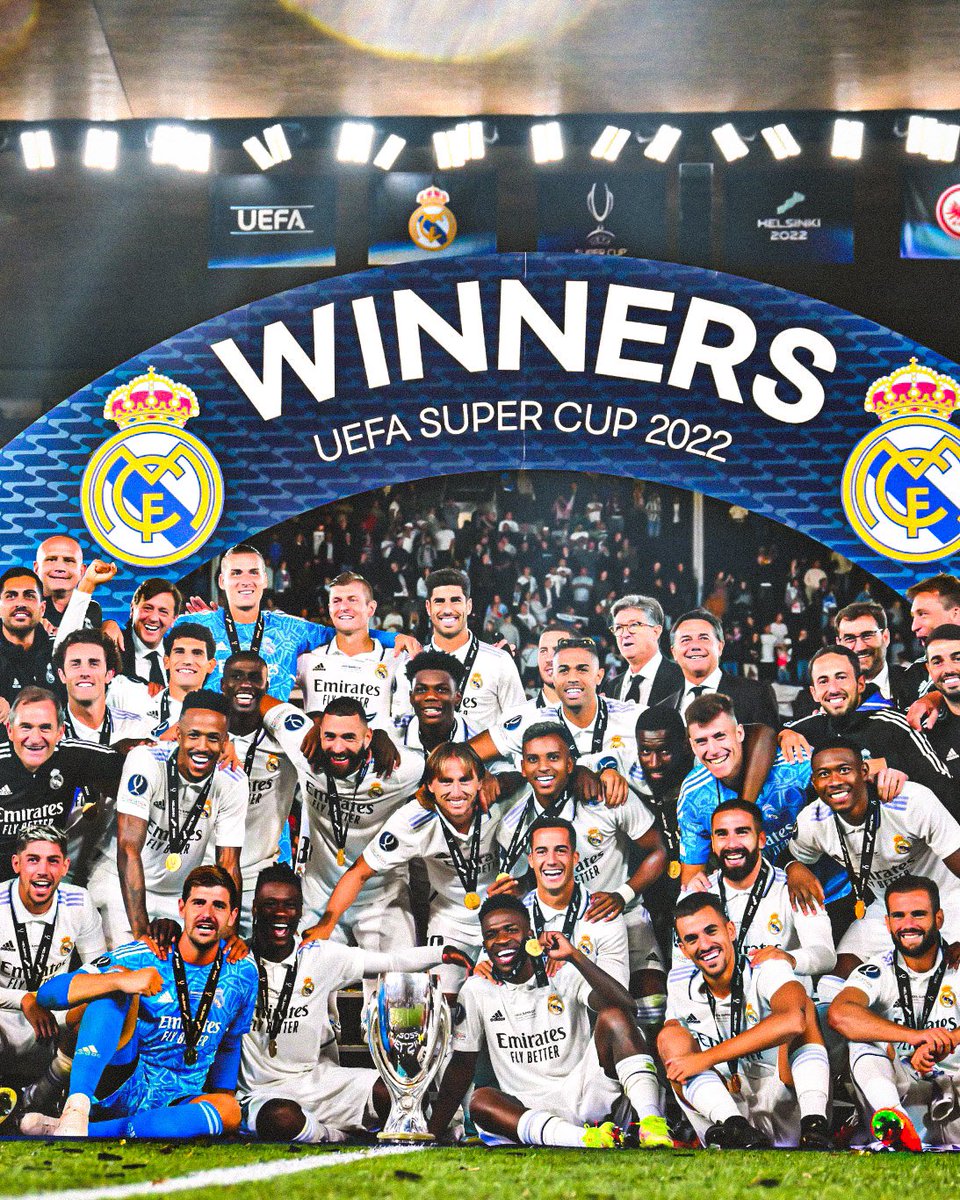 futbol_snaps's tweet photo. Winners : UEFA SUPER CUP 🏆⚪️

#RealMadrid #HalaMadrid #Benzema #Alaba #UEFASuperCup2022 #SuperCup https://t.co/hSUB2ylPyh