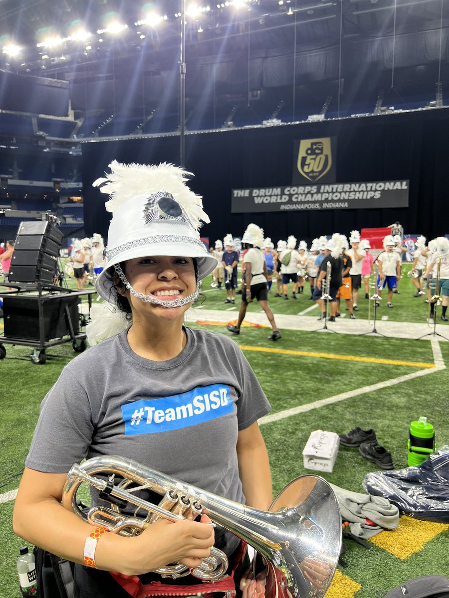 Representing #TeamSISD in the Lucas Oil Stadium! I’m rehearsing with the Bluecoats Alumni corps. Our performance is on Friday night!