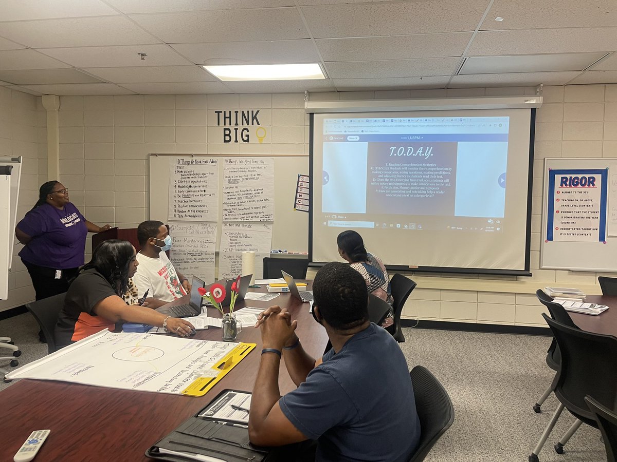 JouetDaniels's tweet photo. Our teachers enjoyed modeling their activities today…full of celebrations, full of great feedback, and most importantly calibration!!!! Our teams are super dope!!! Way to go History and RLA teams for your first modeling day!!!! @Byrd_Middle #LessonCalibration #PLCStrong #Allin https://t.co/b7ccxsYKJP