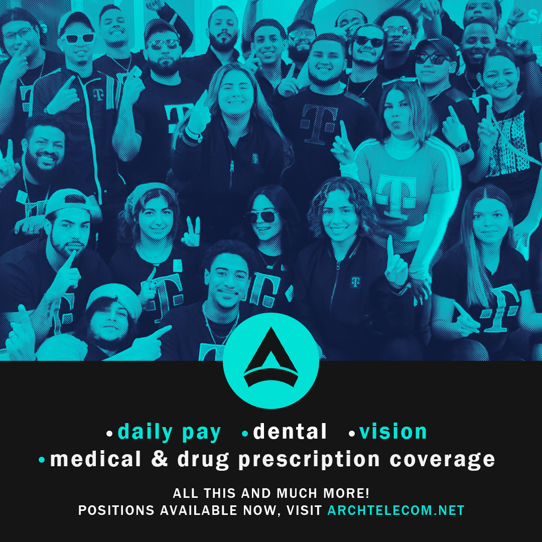 Discover your passion here. #ArchTelecom

When you join the Arch Team, you have access to amazing benefits &amp; unlimited potential for growth. Join our team today! 👉🏼archtelecom.net/apply-now/