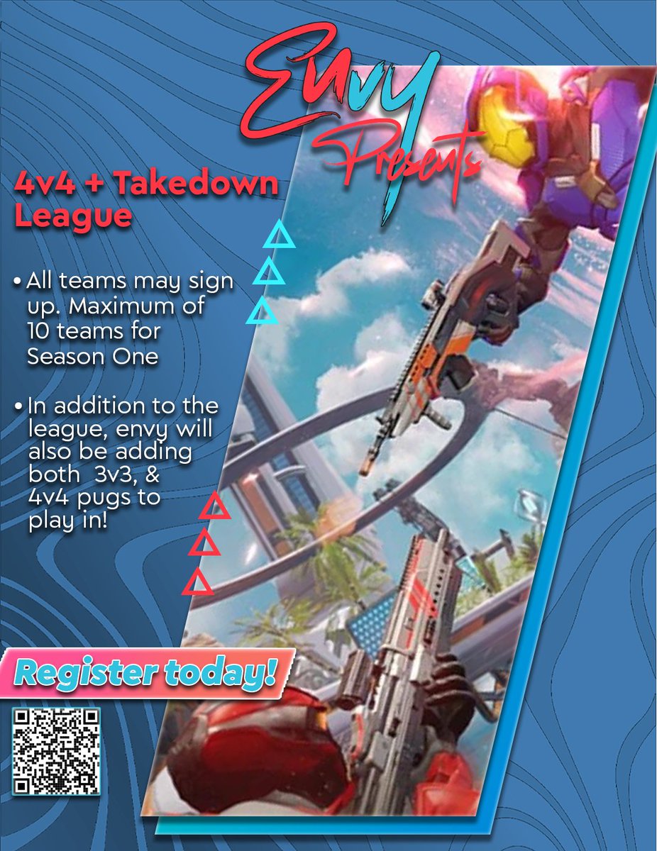soloq_kaizen's tweet photo. Im proud to announce it has finally come together, Envy @Splitgate League Season 1: Provings!

-4v4 Seasonal Ladder
-(Takedown Season WIP)
-We offer PUGS to both Masters+ AND Lower Elo so everyone can have a piece of the competition!
-Scan the QR Code below to get an invite! https://t.co/CjkKl0315J