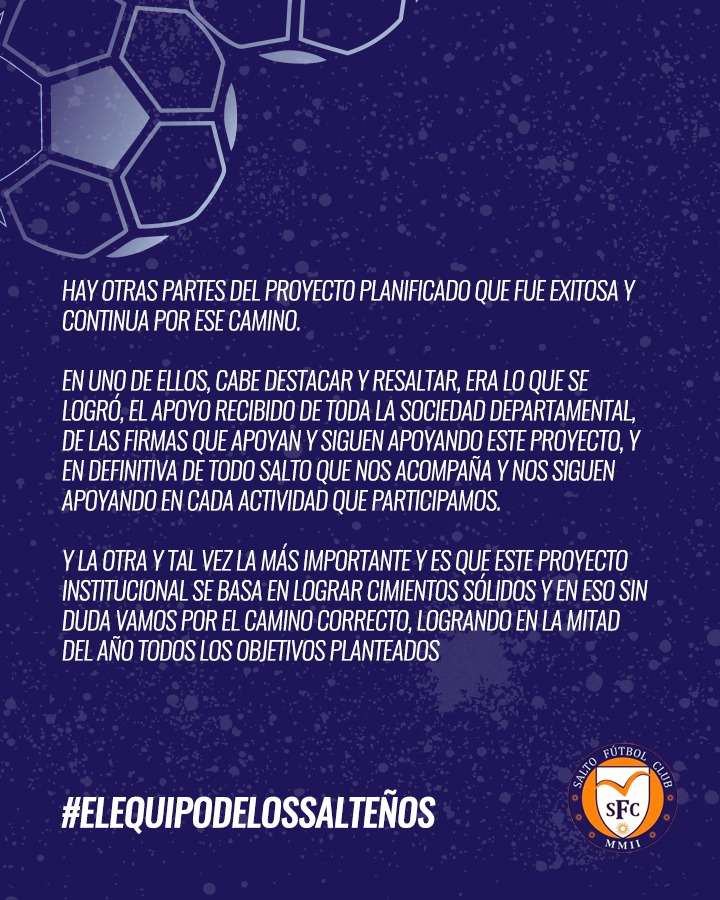 SaltoFC1's tweet photo. 🟠⚪ COMUNICADO OFICIAL DE SALTO FÚTBOL CLUB 🟠 ⚪ https://t.co/uDJXwDZNBH