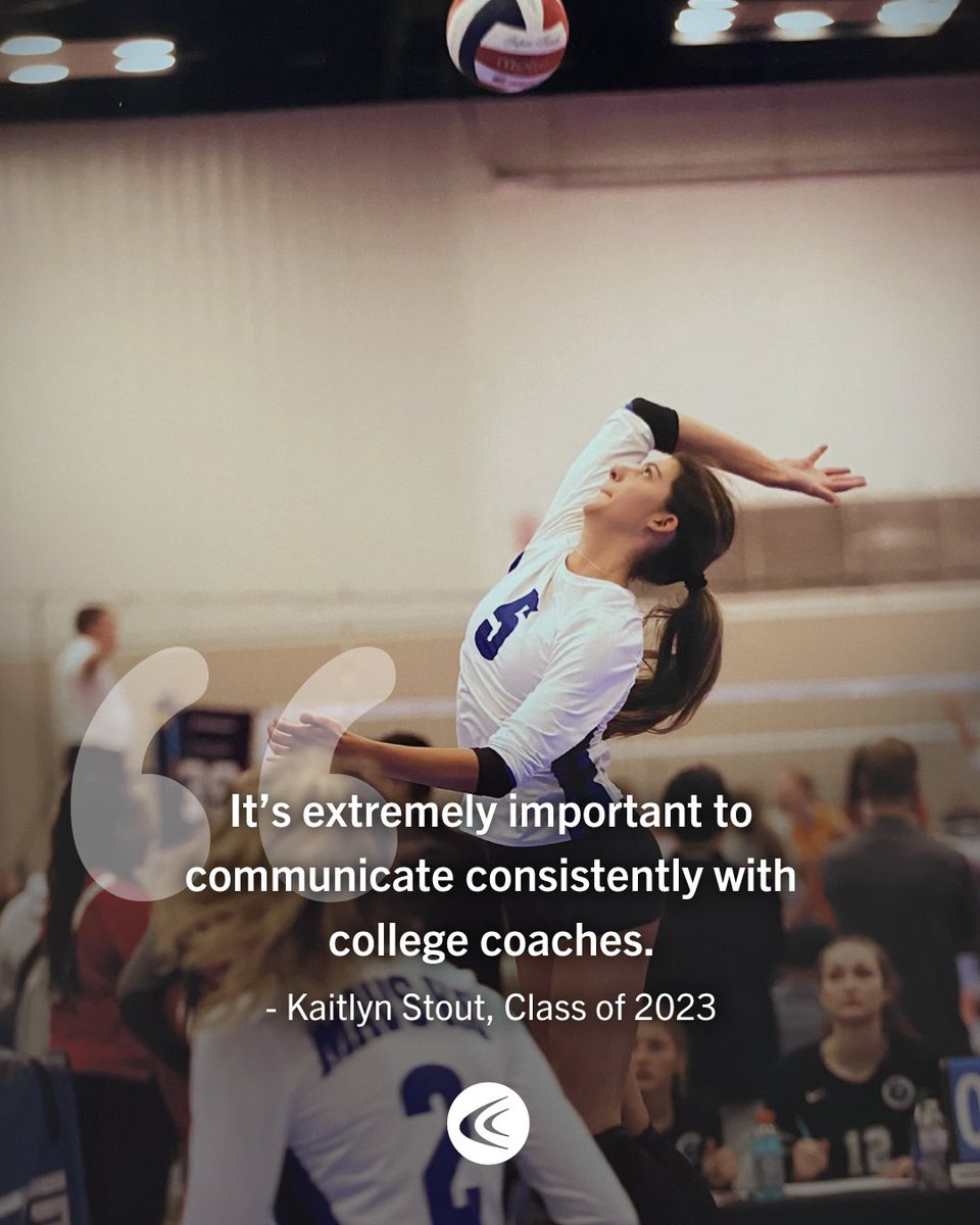 ncsa's tweet photo. Recent #NCSACommit, Kaitlyn Stout, reminds us all how important consistent communication with coaches can be https://t.co/yIm8JYqKnn