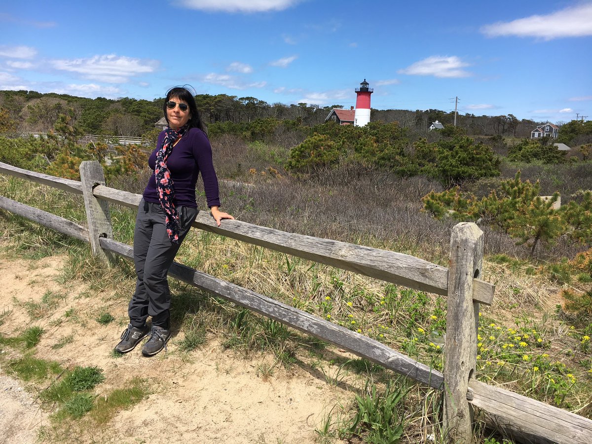 lulivelez1's tweet photo. @johnjraftery Nauset Lighthouse. Here I am in 2017. We went round the cape visiting all the lighthouses. https://t.co/N7DJHLEg1x