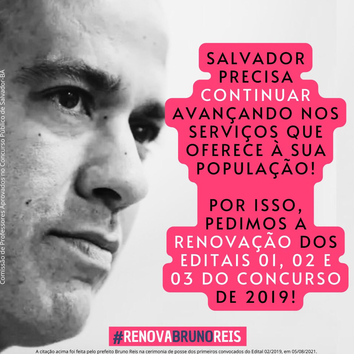 LuizaCa63506203's tweet photo. Salvador clama pela renovação dos editais 01, 02 e 03/2019! Renova Prefeito Bruno Reis! Salvador - Bahia clama pela renovação do concurso 2019! Editais 1, 2 e 3! #RENOVABRUNOREIS
@brunoreisba @AnaPaulaMatosBA @acmneto_ @cirogomes https://t.co/awDxhnxZ8J