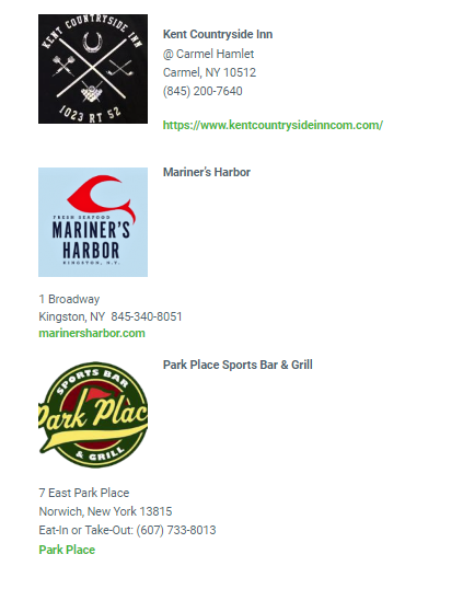 interbets's tweet photo. Eat, drink &amp; #Bet!  #OTB Sports Bars #Delanceys, #MattinglysTavern, #MarinersHarbor, #KentCountrysideInn #FredsInn, #ParkPlace, #GeorgieOs, #BirtchysJoint, #VillaRoma, #OTooles #TheBreezy, #VentureInn!  #HudsonValley #Binghamton #Norwich
More info:  https://t.co/k3jHoQPZT1 https://t.co/NYJcQBArEF