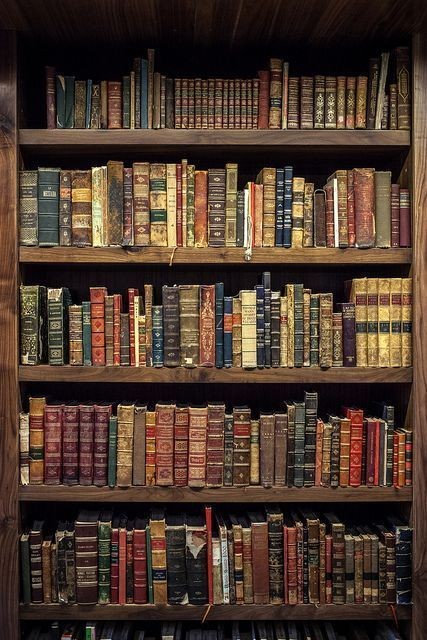 softdeIicacy's tweet photo. bookshelf full of vintage books. https://t.co/2I7s3kcpEl