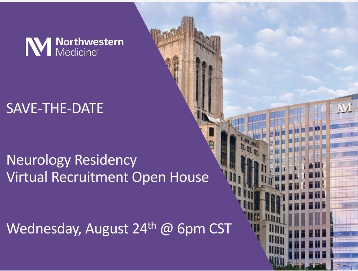 @NMatch2023 We're having a virtual open house to kick off the recruitment season in 2 weeks! Webinar link to come soon. Super excited to meet everyone and answer all your questions! #neurotwitter #neurotwitternetwork