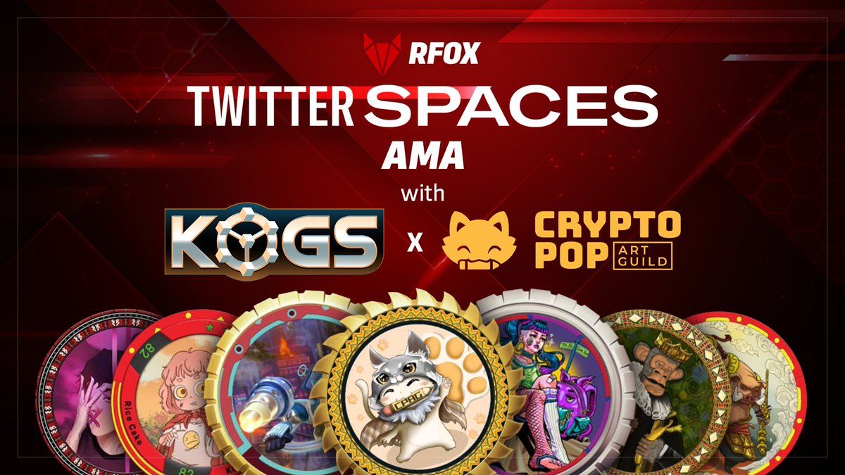 RFOX_Official's tweet photo. 🔥 @KOGS_GG  x @cryptopopart AMA🔥

Catch up with the KOGs team and some amazing artists from the Cryptopop Art Guild community tonight on Twitter Spaces!

They will be sharing info on their latest collaboration and more.

🗓 11th August, Thursday
⏰ 9pm SGT (1pm UTC) https://t.co/BRUVJIH2oY