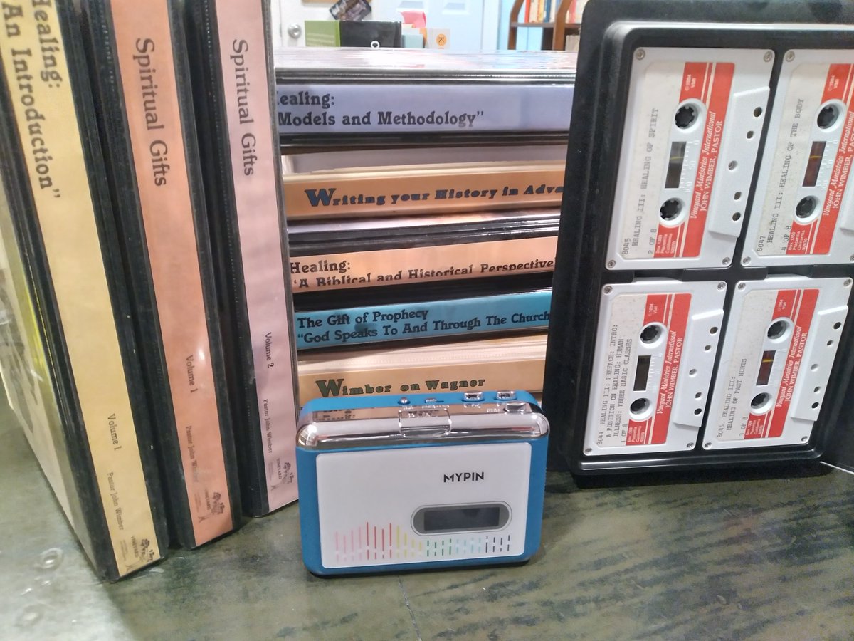 CECotherman's tweet photo. I have hours of listening ahead of me.
1984, meet 2022.
#johnwimber #bluetoothcasseteplayer https://t.co/C9ijl5JSQt