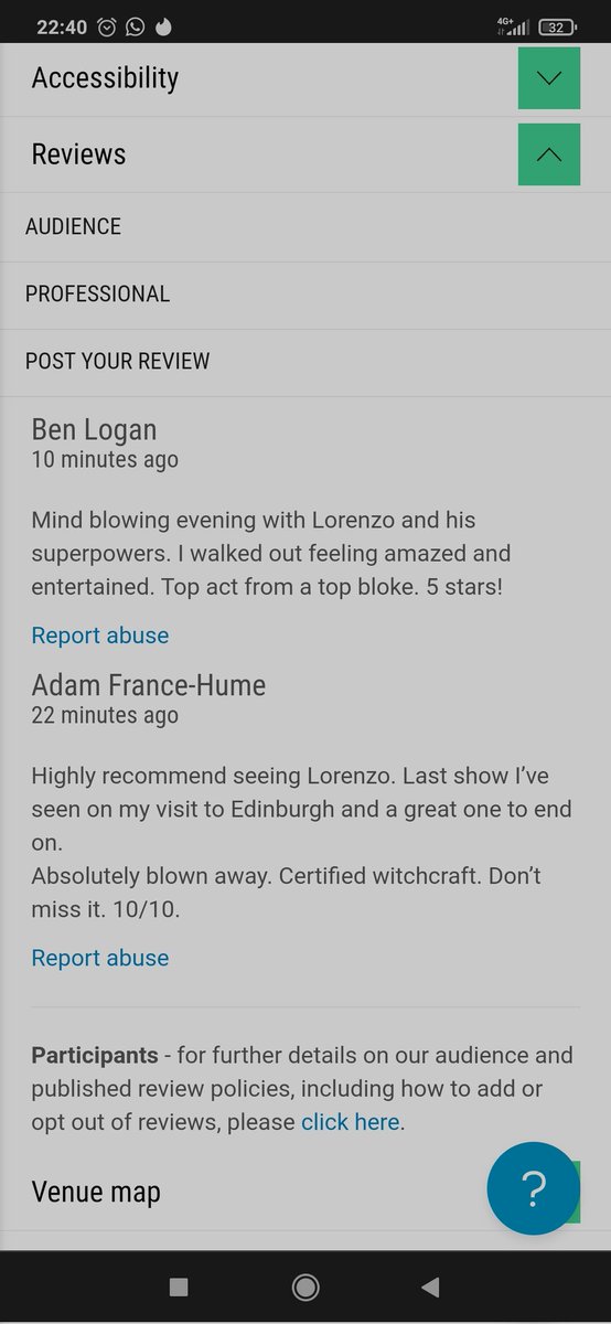 Two lovely audience reviews. Thank you! Just 3 more shows to go!