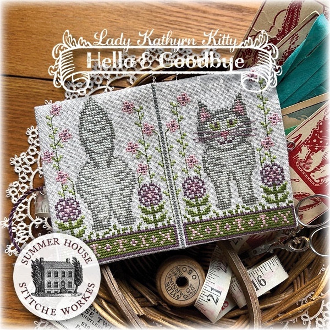 starstitchery's tweet photo. Don't worry, cat lovers, Summer House Stitche Workes has you covered! Like Sir Perceval Puppy, "Lady Kathryn Kitty" is part of the vintage-inspired Hello &amp; Goodbye series.

All US orders $50+ receive FREE shipping, no code needed. 

https://t.co/yIglA2n4Sm https://t.co/0X3U5VrlKn