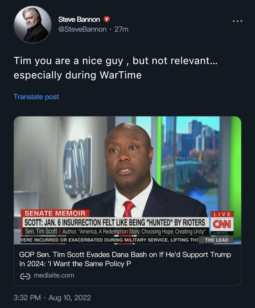Read more about the article Tim you are a nice guy , but not relevant…especially during WarTime