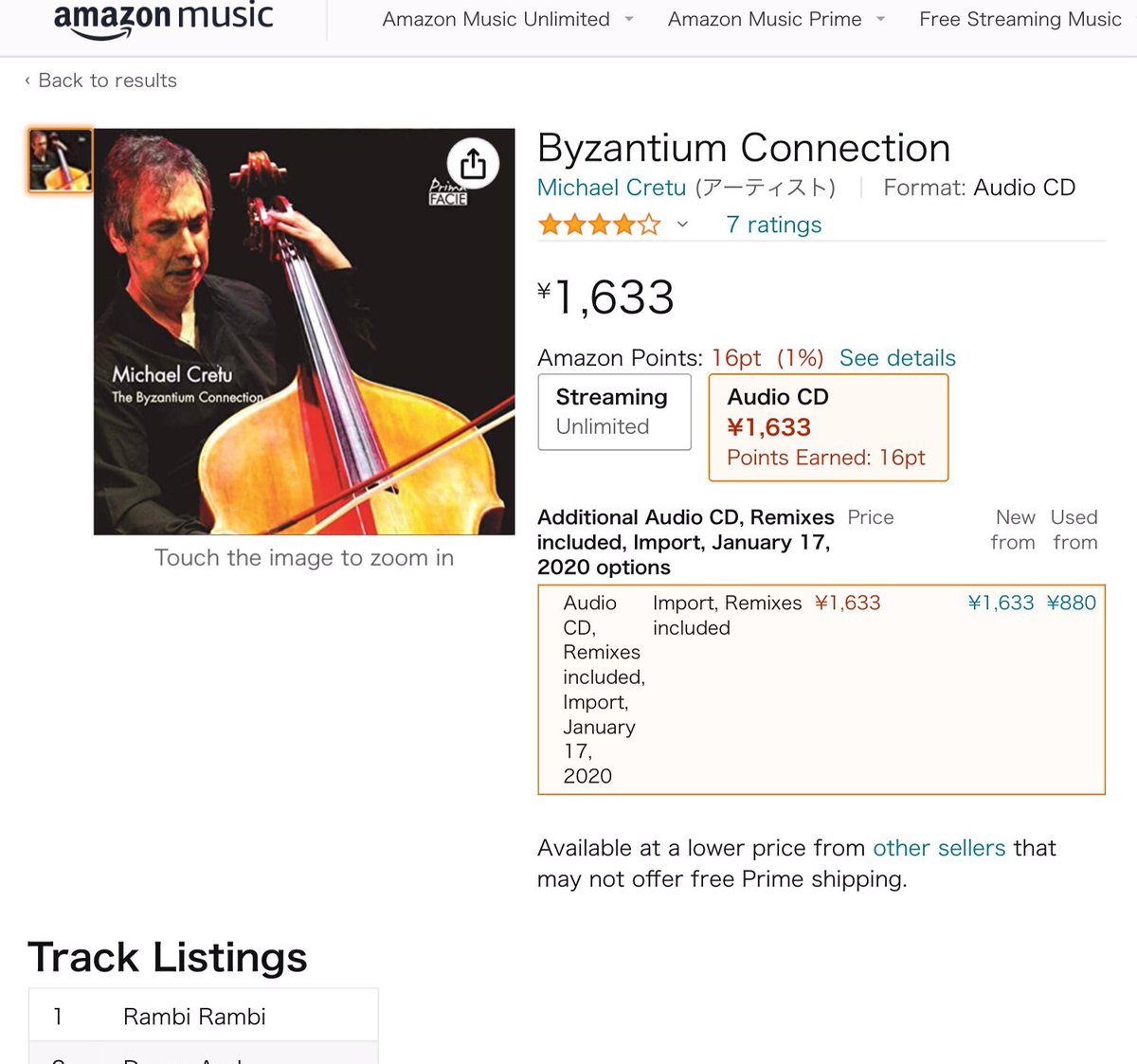 MichaelDCretu's tweet photo. Really nice to see my album going up in Amazon Japan sales rankings! Please check it out, The Byzantium Connection is available at Amazon worldwide! Thank you! 🙂 https://t.co/0lAIxZUUPS