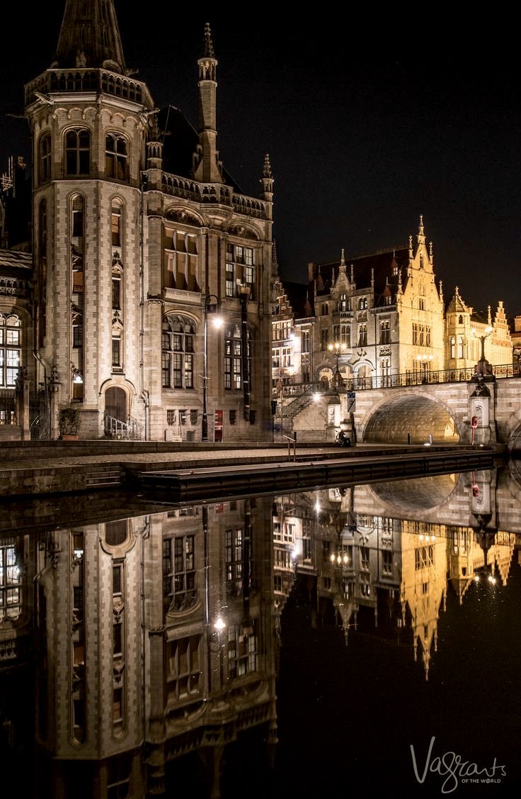 EqualDissonance's tweet photo. After dark in Ghent, Belgium. https://t.co/tMwUVzl5dP