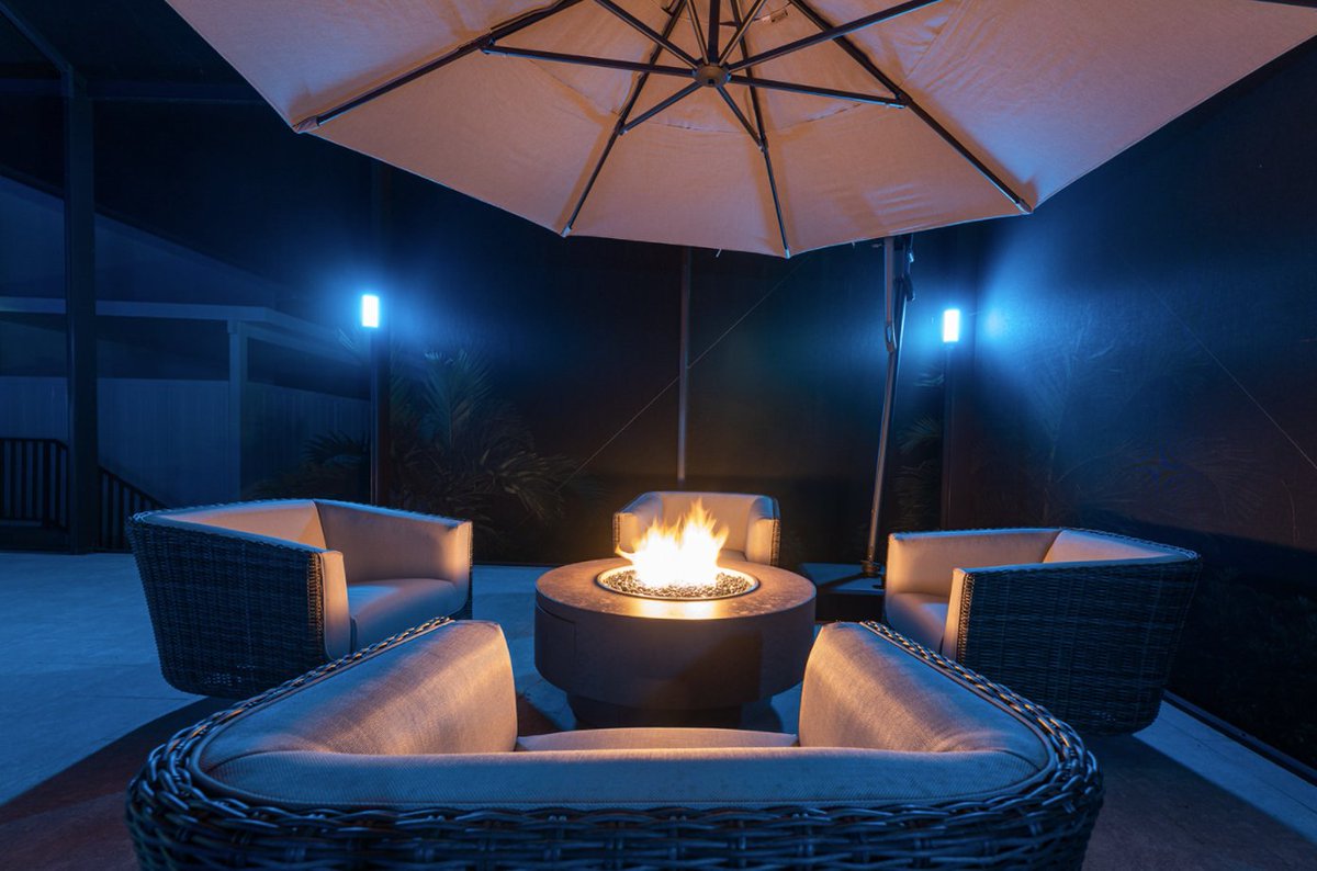 _lanailights's tweet photo. It's #NationalSmoresDay 🔥 So light a fire, grab your s'mores, and turn on your Lanai Lights for a fun evening! 💡 

#lanailights #lighting #poollights #decklights #swfl #florida https://t.co/fyFGJm6v1z