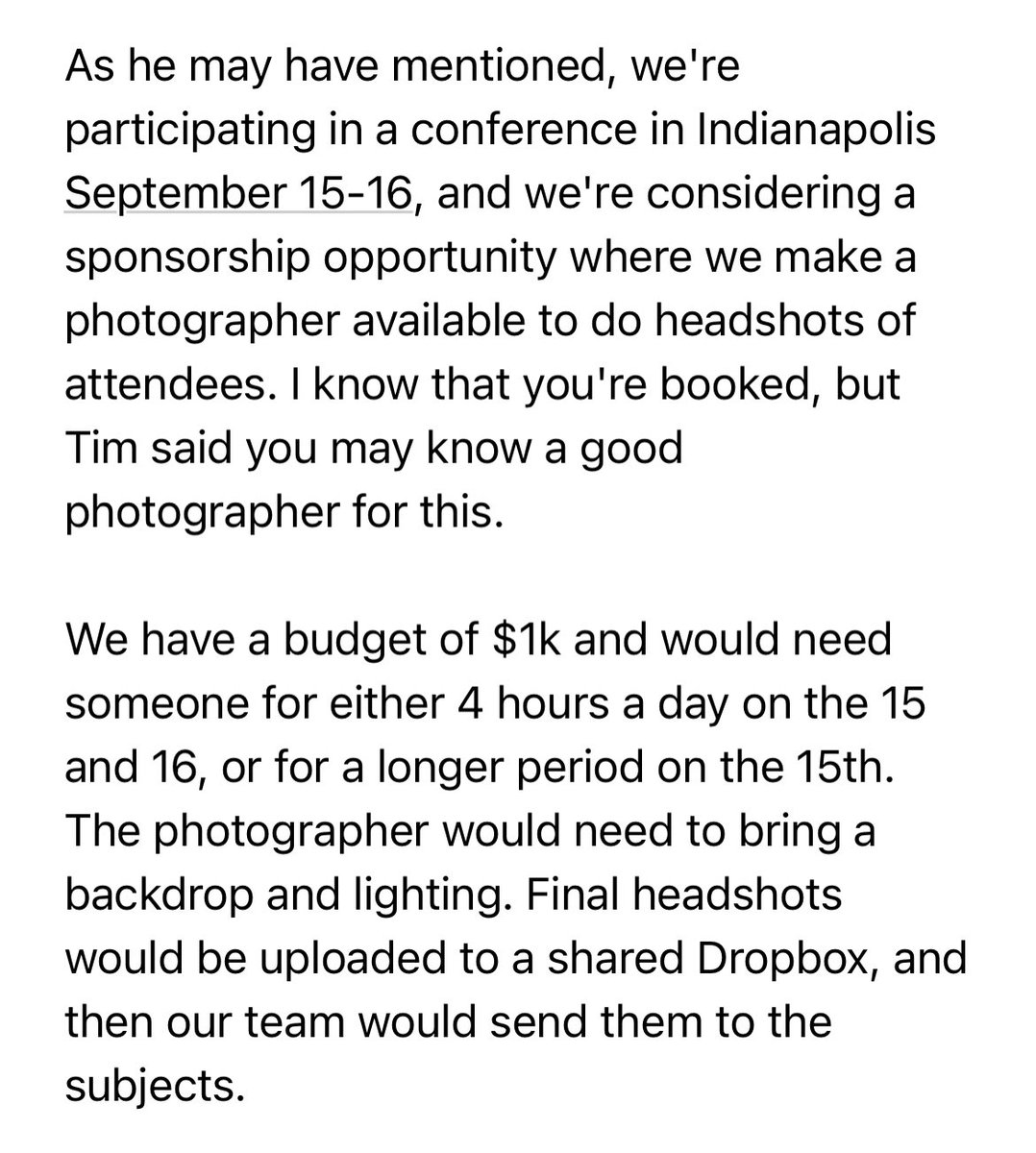 Any photogs in the greater Indy area that I can refer this to? I’m booked up. <a href="/posherov/">Polina Osherov</a> <a href="/GutweinLaw/">Gutwein Law</a> <a href="/ebostonphoto/">Esther Boston</a> #headshotphotographer #indy