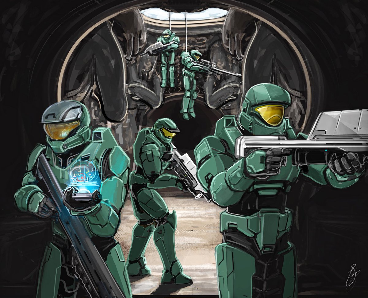 Doozen4's tweet photo. Relic Raiders

#HaloInfinite #HaloSpotlight #fanart #halo https://t.co/cCpjsx3Rig