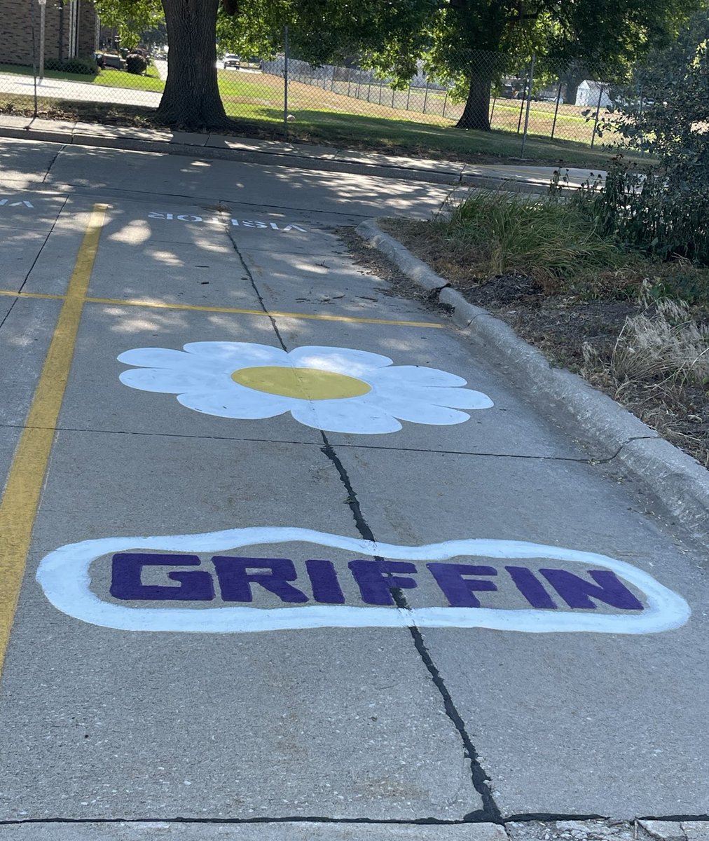 A couple more teachers got in on the action painting their reserved parking spot for the year. I wonder who they are?  <a href="/BHSBlair/">Blair High School</a>