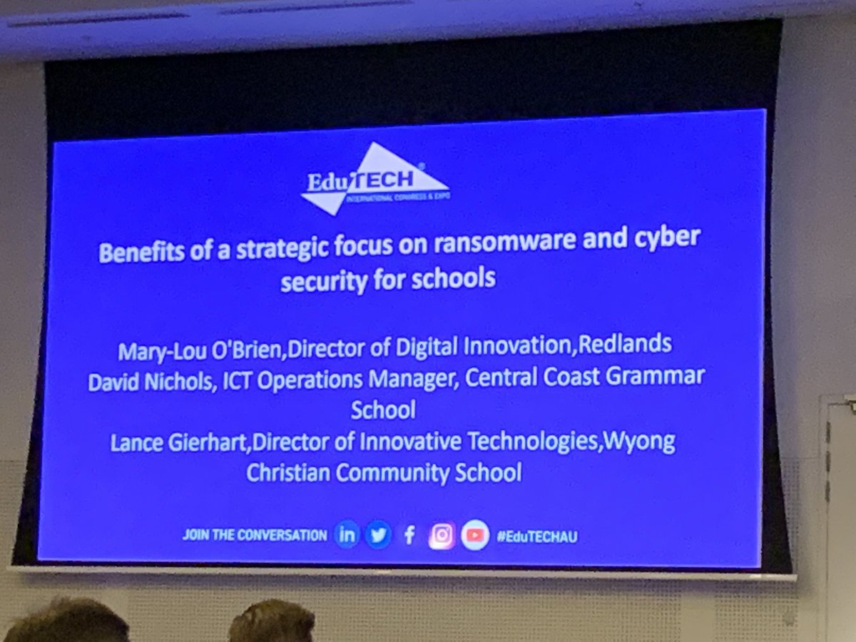 Supporting former colleague <a href="/mlobrien1/">Mary-Lou O'Brien 🗯️</a> supporting #women in #technology #EduTECHAU #CyberSecurityAwareness