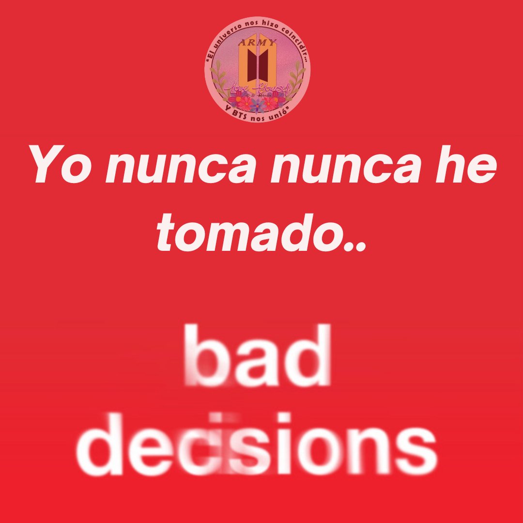 LOt7mx's tweet photo. 📼🔴STREAM PARTY TO BAD DECISIONS🔴📼

Dinamica 1

yo nunca nunca he tomado "Bad Decisions". Cuentanos una mala decisión de la que te hayas reido...

@BTS_GlobalUnion 

Deja tu SS de stream + 
I voting #MyUniverse #BTSKpop #BTS #ARMY #KCAMexico 

🍄🪷 https://t.co/2j2lpKRuCm