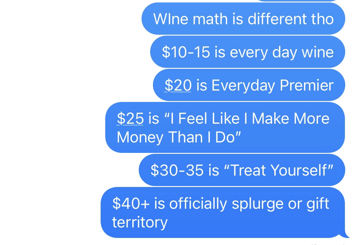 Jordanbloked's tweet photo. It’s so important to know your personal wine pricing tiers https://t.co/hCM2D9QU7J