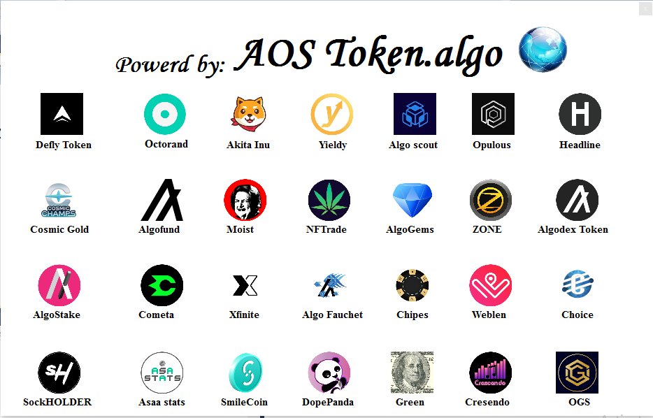 AOSToken_Algo's tweet image. Our official app is still under development, we will create ASA as soon as its ready