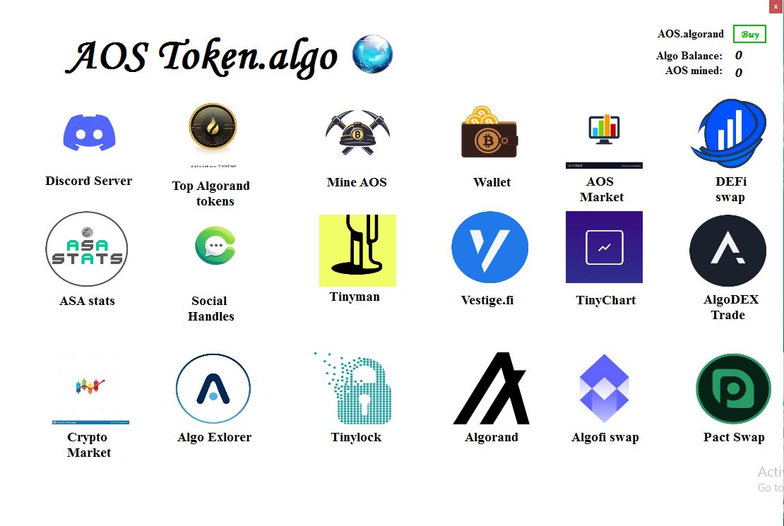 AOSToken_Algo's tweet image. Our official app is still under development, we will create ASA as soon as its ready