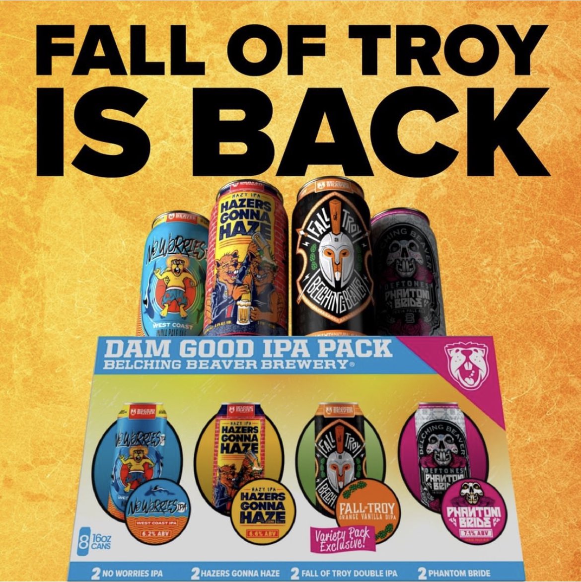 belchingbeaver's tweet photo. We’re bringing back a taproom favorite that had a dubious beginning… let’s just say it was a mistake (Troy’s mistake,) which proved to be a happy accident. This Mosaic hop laden DIPA is smooth and with bursts of orange and vanilla... (cont.) https://t.co/votDrCXm38