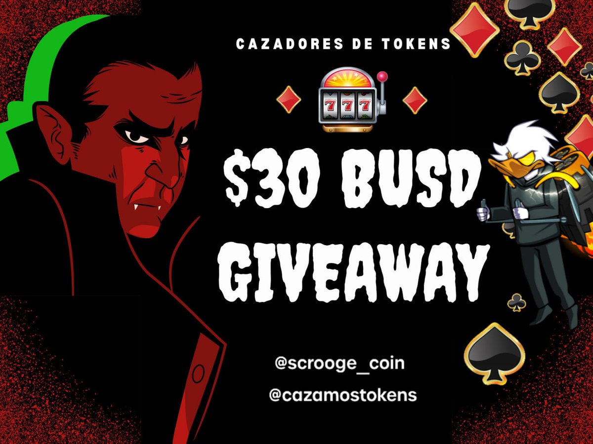 CazamosTokens's tweet photo. SORTEO DE $30 #BUSD💰⚡

1️⃣ Seguir a @Scrooge_Coin + @CazamosTokens
2️⃣ Like + RT a este tweet.
3️⃣ Menciona a 3 amigos.
4⃣ RT a este otro tweet: https://t.co/ETYHT2Z2Dw

Termina en 4 días. ✅

#sorteo #giveaway #NFTGiveaway #NFTCommunity #criptomonedas https://t.co/niQR1O7gHL