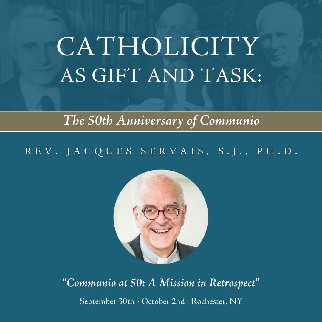 StBernardsSTM's tweet photo. We are thrilled to welcome Rev. Jacques Servais, S.J., in-person as one of our keynote speakers for our "Catholicity as Gift and Task: the 50th Anniversary of Communio" conference in September.
#communio #catholic #balthasar #ratzinger #Vatican
https://t.co/db8Fd9r3us https://t.co/8Px8jRY0fP