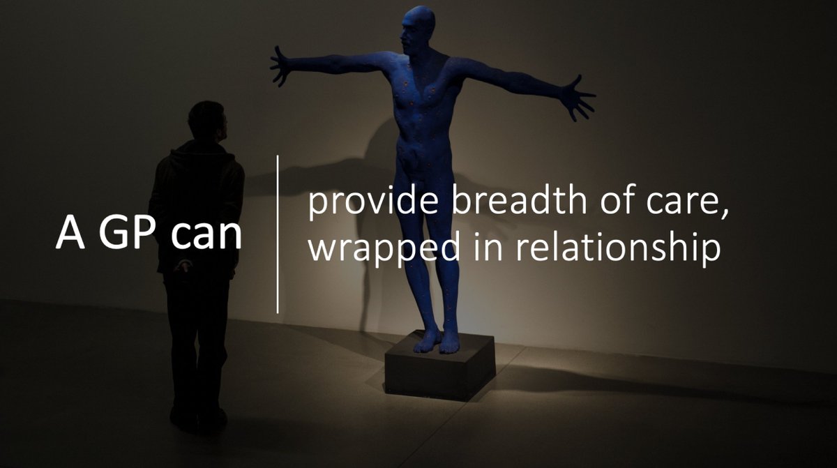 As a GP:
I'm very good at a few things
I'm good at a number of things
I'm good enough at most things
I'm not good enough at some things

Knowing this keeps me sane &amp; keeps you safe
I look things up, ask others for advice &amp; refer when appropriate
Doing my best in a complex system