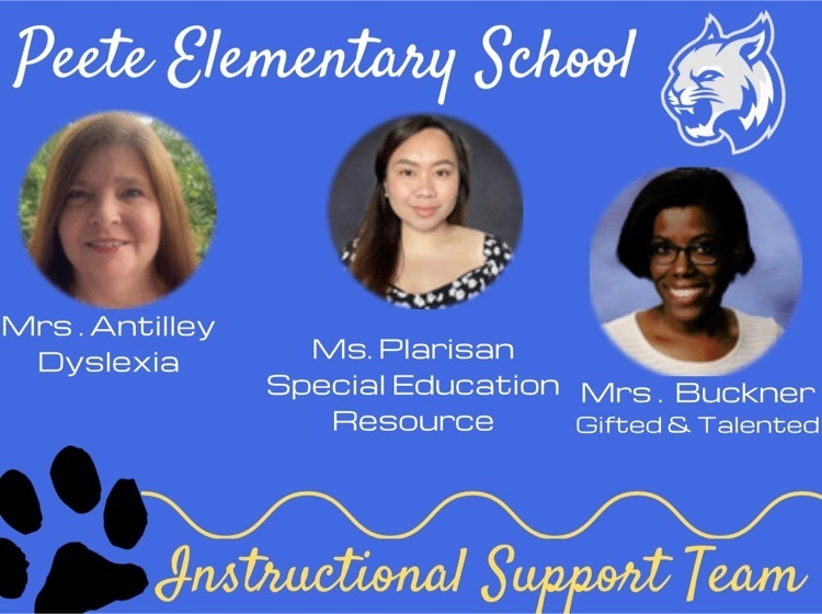 Meet our Instructional Support Team! 
#PeeteProud 💙🐾🐾