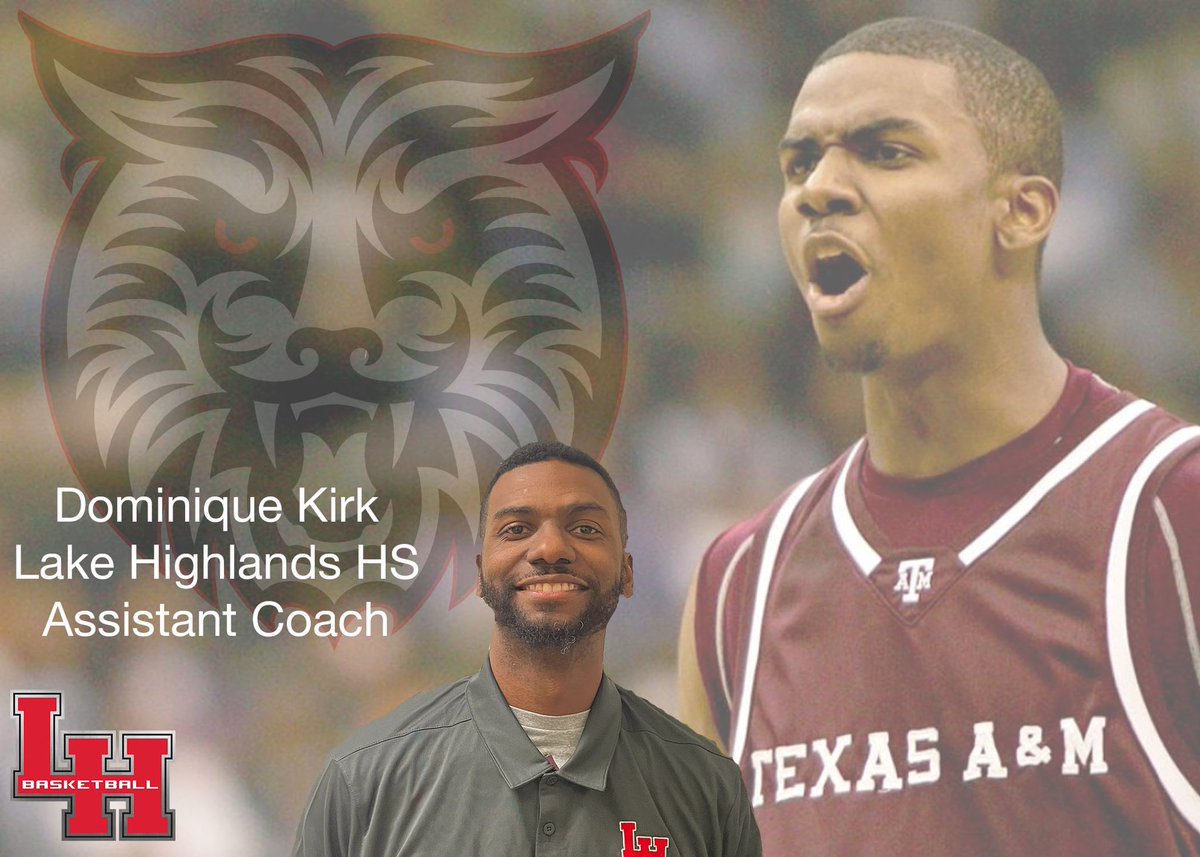 Joe Duffield (@lhwildcathoops) on Twitter photo We are excited to announce that <a href="/22DominiqueKirk/">Dominique Kirk</a> will be joining our staff at Lake Highlands HS! Dominique’s character and work ethic are second to none. He will be a blessing to all of our players and students at LHHS.
🏀🐾 #Family We are excited to announce that <a href="/22DominiqueKirk/">Dominique Kirk</a> will be joining our staff at Lake Highlands HS! Dominique’s character and work ethic are second to none. He will be a blessing to all of our players and students at LHHS.
🏀🐾 #Family