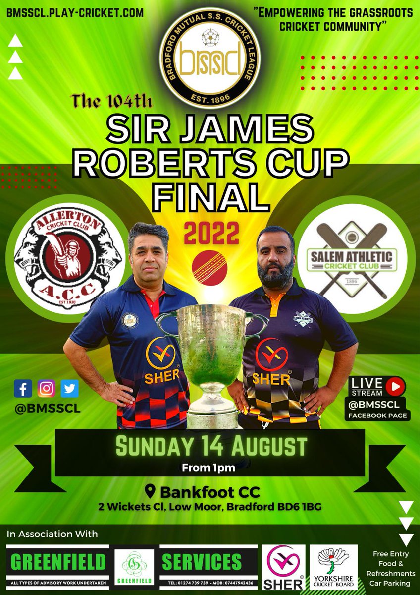 Manningham YCC (@manninghamycc) on Twitter photo What a beauty....
Two arch rivals will go head to head for the 104th SIR JAMES ROBERTS CUP <a href="/BankfootCC/">@BankfootCC</a>.
Not to be missed ! What a beauty....
Two arch rivals will go head to head for the 104th SIR JAMES ROBERTS CUP <a href="/BankfootCC/">@BankfootCC</a>.
Not to be missed !