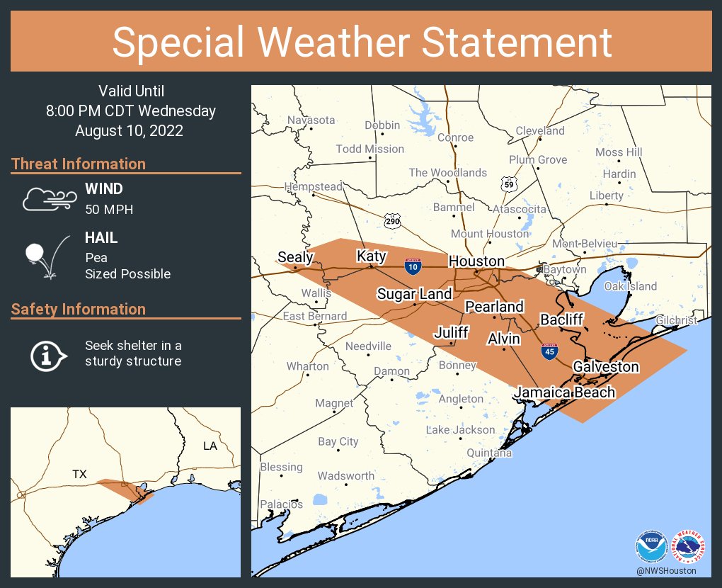 NWS Houston on Twitter "A special weather statement has been issued