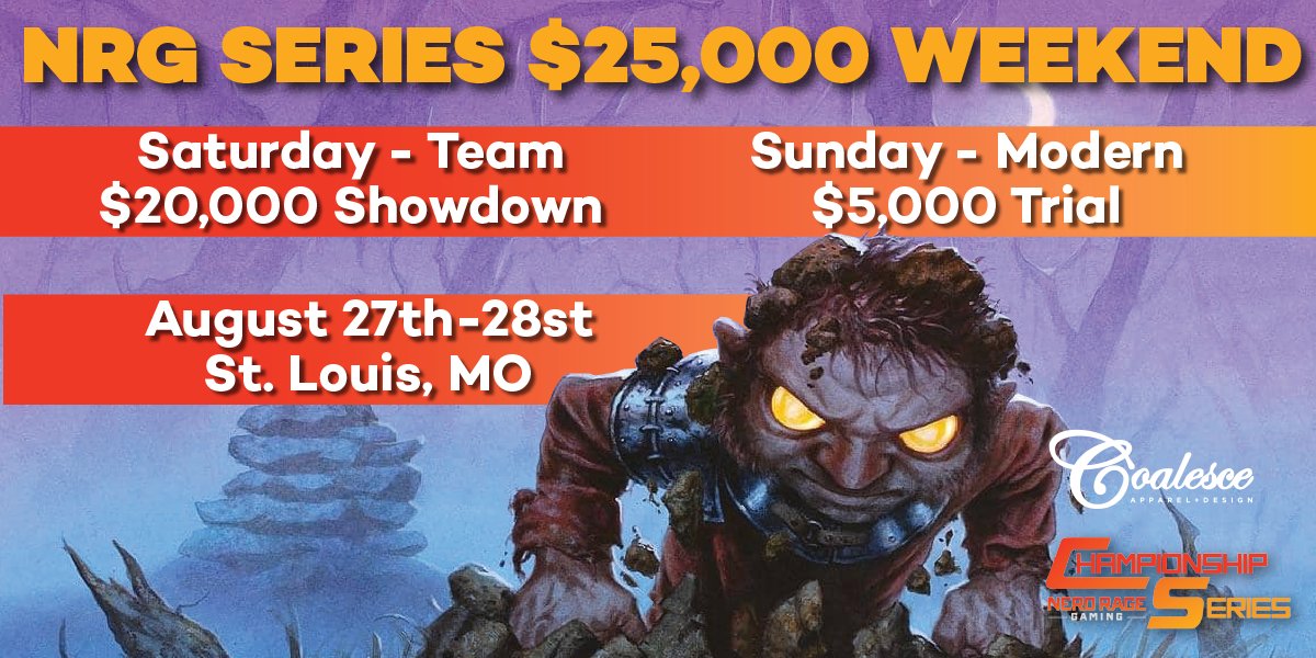Need some value for #NRGSTL?  How about free entry to our team event!?  We are picking one lucky participant who:

🔸Retweets this post ♻️
🔸Likes this post 👍
🔸Follows us! 🚶🚶

And we'll cover the full entry fee for your team! 

Event details: mtgmelee.com/Tournament/Vie…

🧡 NRG