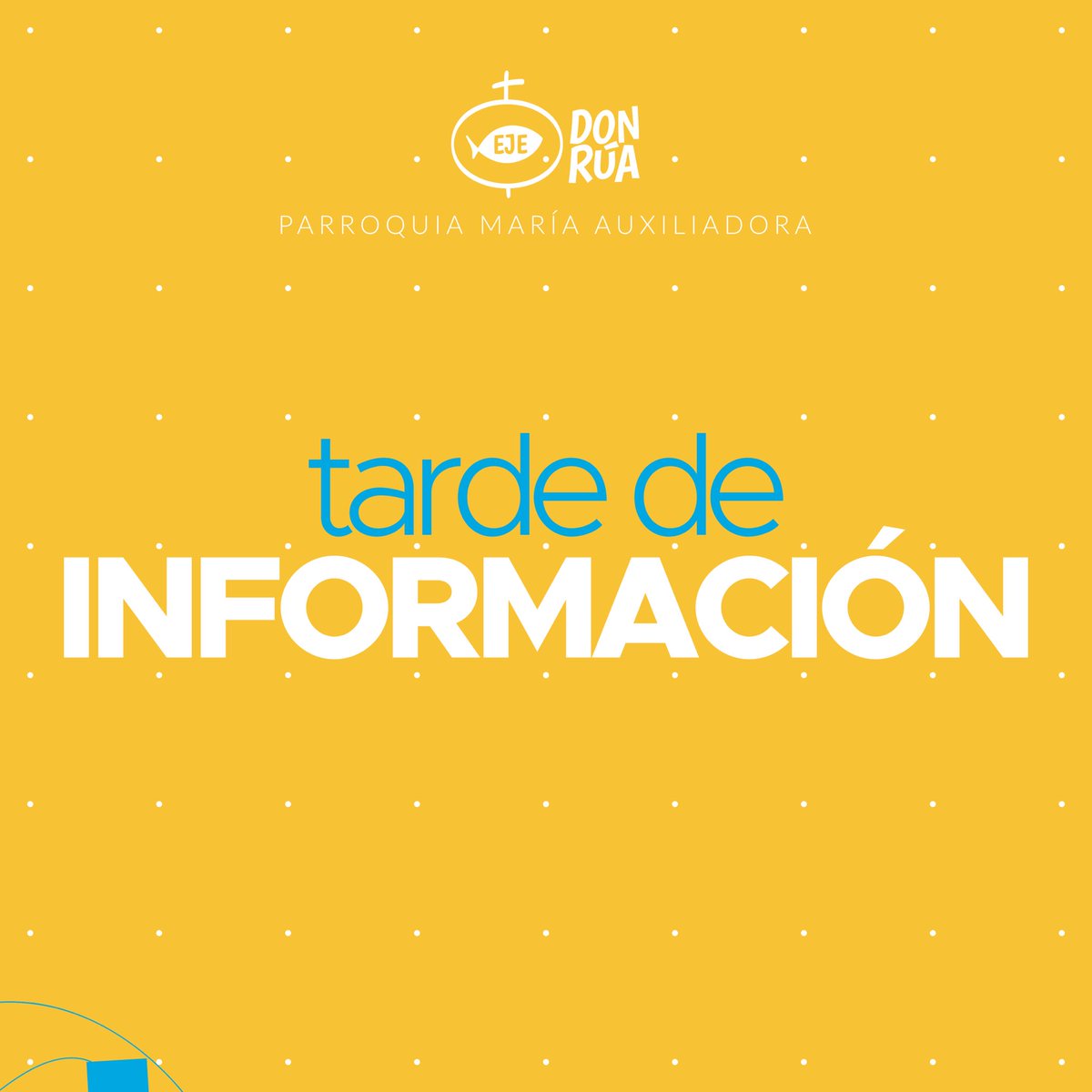 ejedonrua's tweet photo. Si tienes entre 15-17 años y quieres vivir una experiencia especial, te invitamos este sábado a nuestra tarde de información para que vengas junto a tus papás. ✨
Hora: 2:00 PM a 5:00 PM
Lugar: Jardines de la Parroquia María Auxiliadora

¡NO TE LO PUEDES PERDER! 💛💚
#FDS59 https://t.co/A4CQkd0cpt