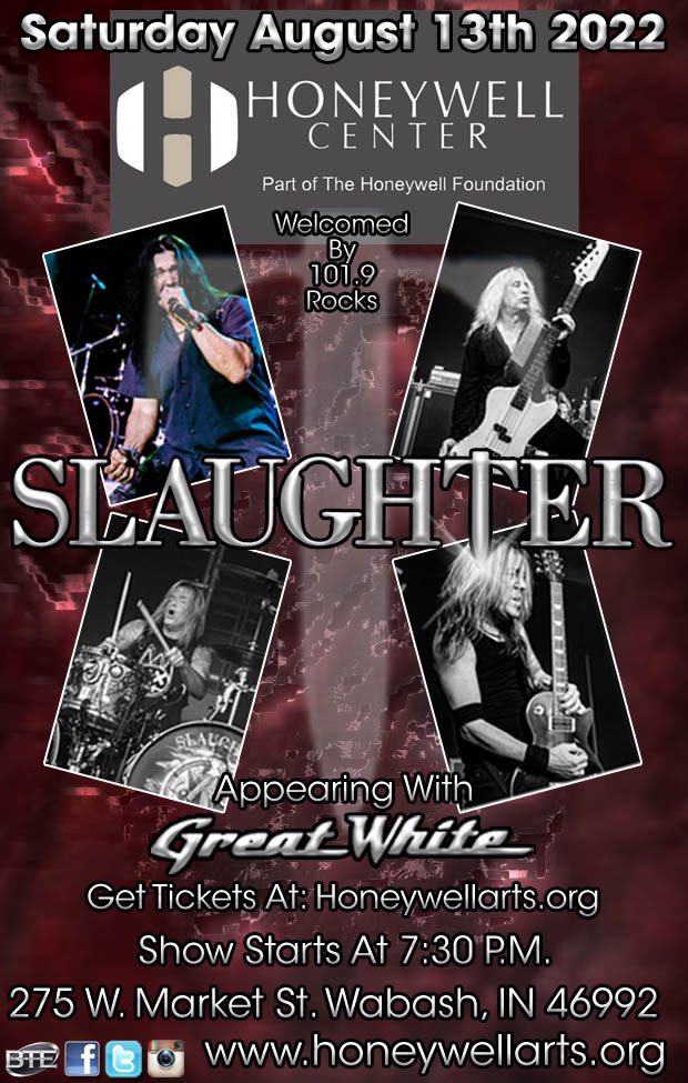 Mark Slaughter (@markslaughter33) on Twitter photo Concert Reminder
When: This Saturday August 13th 2022
Where: Wabash, IN
<a href="/HoneywellArts/">Honeywell Arts & Entertainment</a>
#MarkSlaughter #Slaughter #UpAllNight #FlyToTheAngels #MadAboutYou #ErnieBallStrings #PickGuyGuitarPicks #CarlinoGuitars #FuTone #MorleyPedals #PariahPickups
#KemperAmps
#GodinGuitars Concert Reminder
When: This Saturday August 13th 2022
Where: Wabash, IN
<a href="/HoneywellArts/">Honeywell Arts & Entertainment</a>
#MarkSlaughter #Slaughter #UpAllNight #FlyToTheAngels #MadAboutYou #ErnieBallStrings #PickGuyGuitarPicks #CarlinoGuitars #FuTone #MorleyPedals #PariahPickups
#KemperAmps
#GodinGuitars