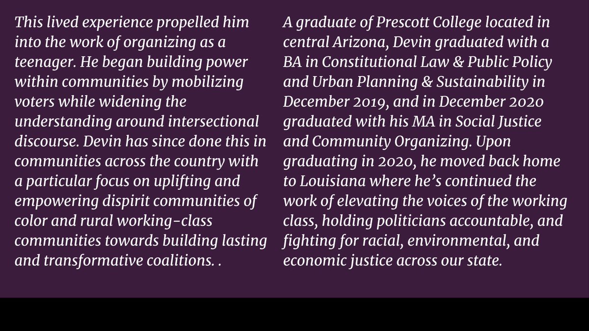 _FJAN_'s tweet photo. Get to know your conference speaker @DevinchDavis ! 

#FJAN #ForwardJustice #GroundingTheSouth #ForwardTogether https://t.co/TZ5F1mbRME