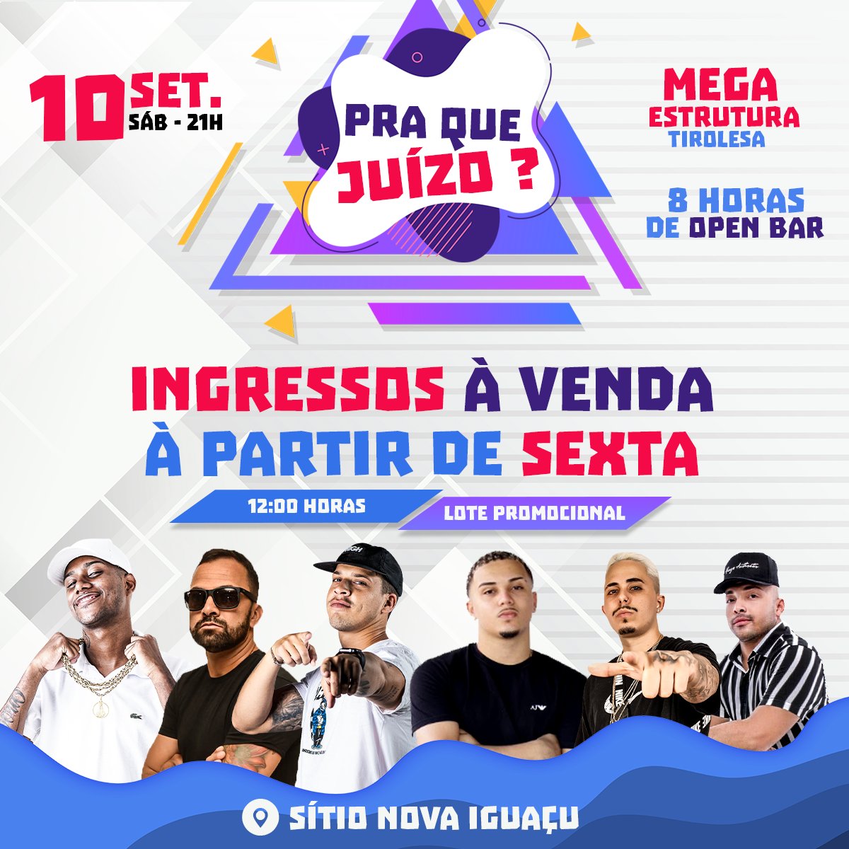praquejuizoni's tweet photo. Ingressos a venda à partir de sexta-feira às 21hrs. 🚀🔥
#PQJ #PraQueJuizo https://t.co/HnlxFj6Oq4