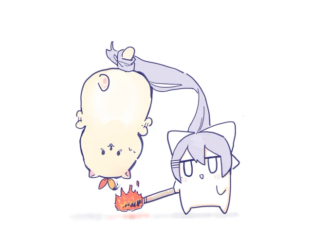 > デブチュウ(ライくん)とカエデちゃんの初会合  