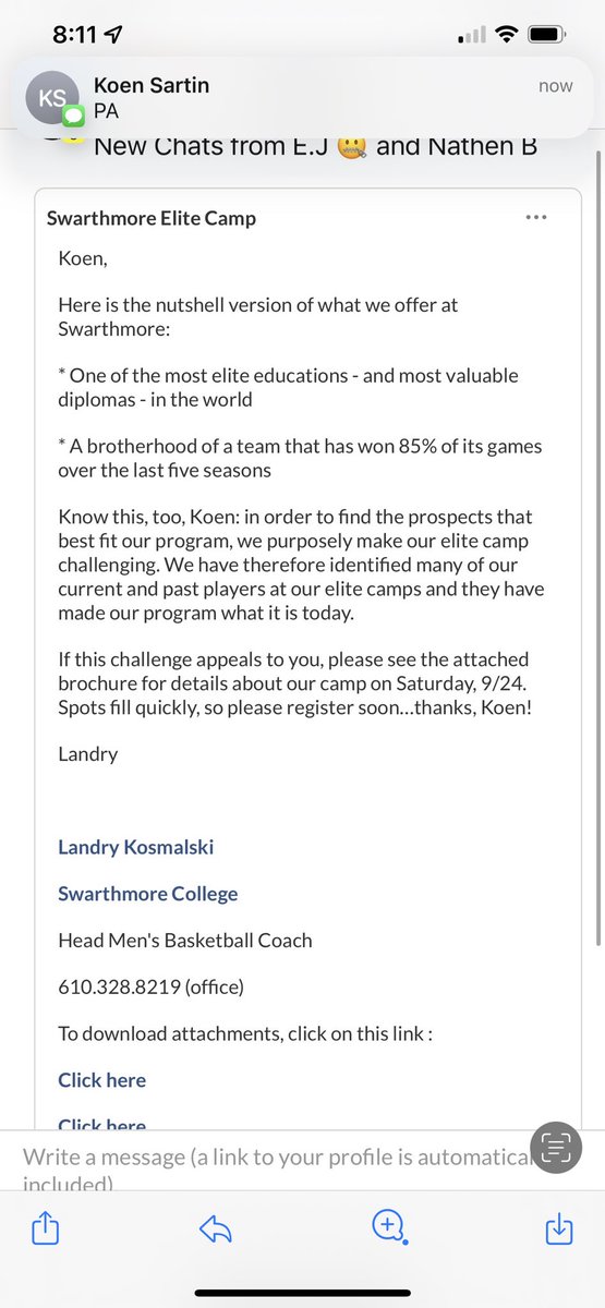 Koen Sartin with more elite camps to showcase his skills. Taking one day at a time. All anyone needs is a chance to prove they got what it takes to play collage ball. And this kid does. Keep Grinding