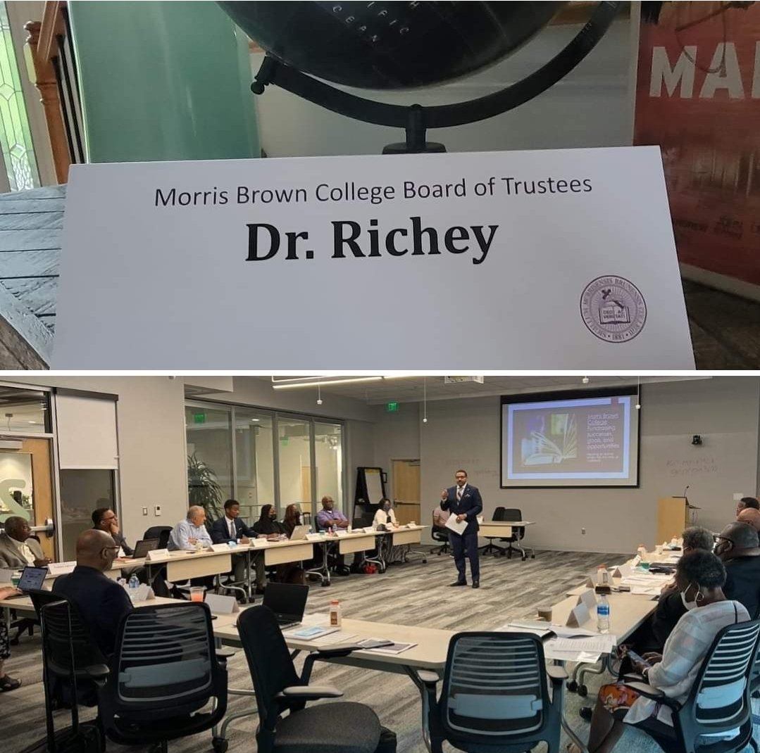 Feeling thankful... I've been a college professor since 2016 and today was my first time ever addressing a FULL Board of Trustees meeting! I'm so grateful to serve as Professor and Director of Institutional Advancement & Corporate Relations at #MorrisBrownCollege! #TheHardReset