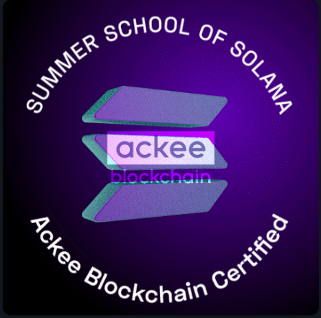 doubler_gates's tweet photo. @AckeeBlockchain @solana #web3 #Solana 
View my verified learning from summer school of solana. Experts training you to become an expert. Thank you @AckeeBlockchain for helping blockchain community. The future of web 3 is in good hands. https://t.co/IL3kS9Hgcf