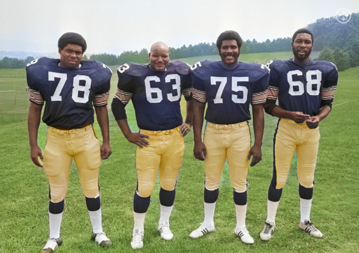 The Steel Curtain at #SteelersCamp, 1975.