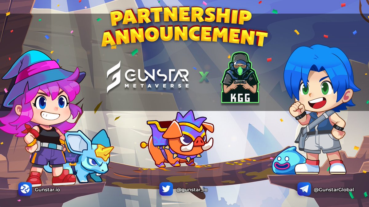 🥳 Let's welcome our latest partnership with @KCC_GamesGuild - a KCC-based multichain gaming guild.
 
🤝 Learn more about the Gunstar Metaverse and KGG partnership: blog.gunstar.io/gunstar-metave…
 
#Gunstar #Metaverse #JourneyToSaveStarWorld #Gamefi $GSTS $GSC #PlayAndEarn #FreeToPlay