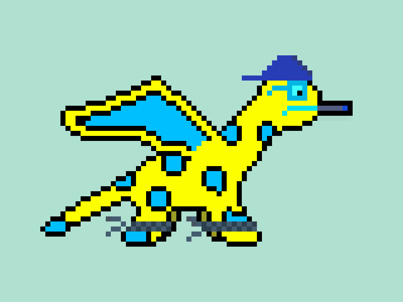 DeboDinos's tweet photo. Debo Dino #480 has a great yellow &amp; blue color scheme
Check it out!

#NFT #NFTs #NFTCommunity #PixelArt https://t.co/K3s2kb4KxX